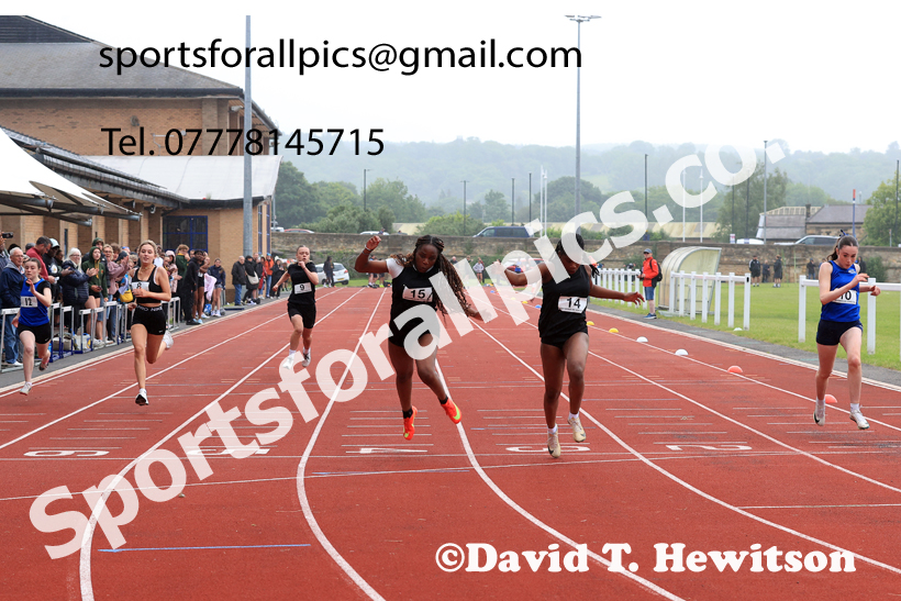 Sprints, 2026 Northumberland Schools Track and Field, Wentworth, Hexhan. Photo: David T. Hewitson/Sports for All Pics